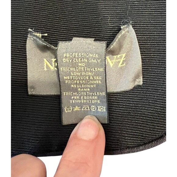 Zac Posen Black Wool & Silk Cocktail Dress Size 6 – Italian Fabric, Silk Lining - Picture 13 of 16